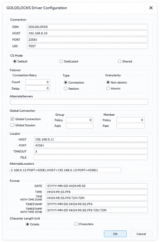 Configuring ODBC driver
