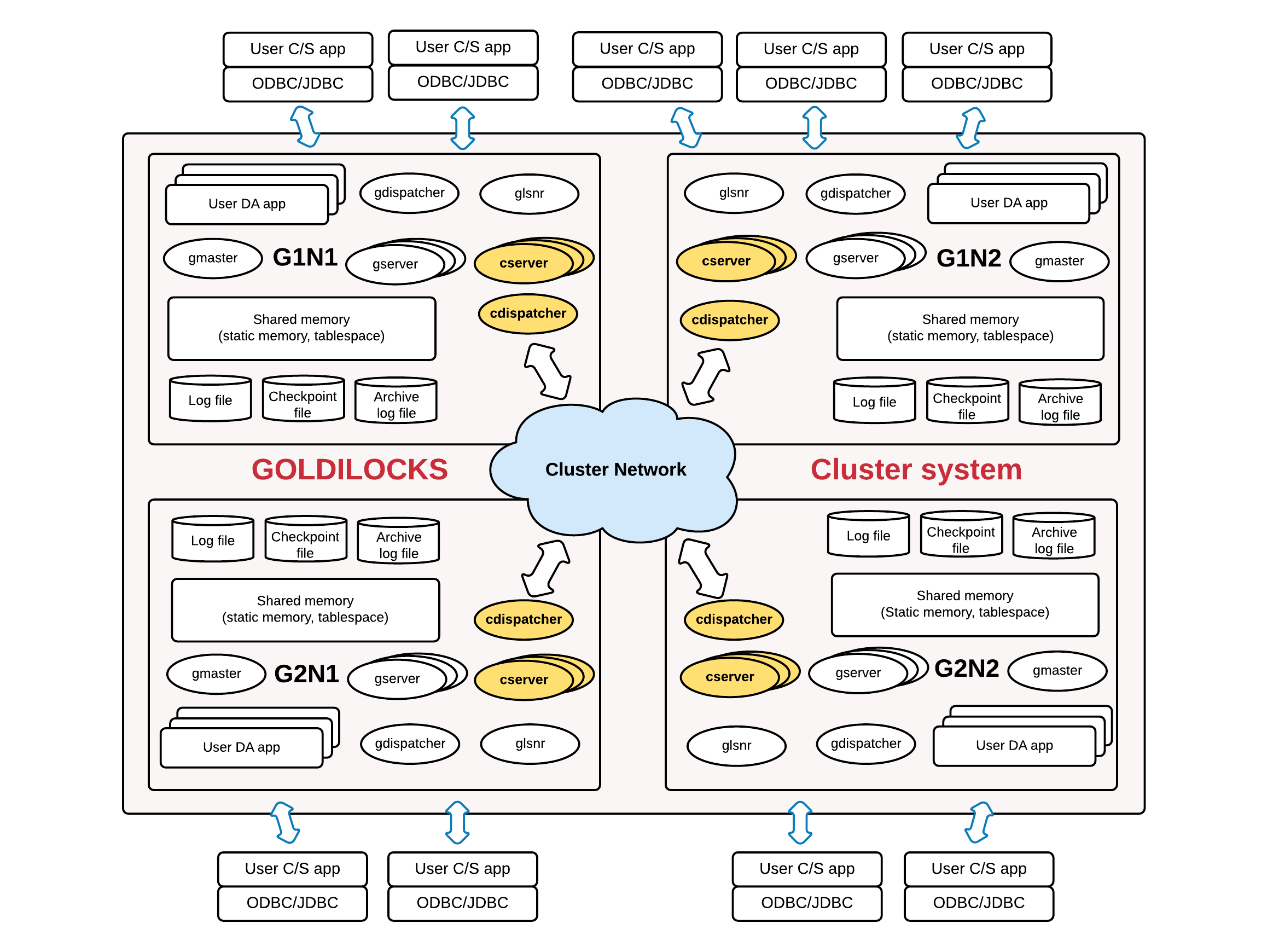 GOLDILOCKS cluster system architecture