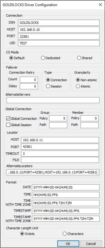 Configuring ODBC driver